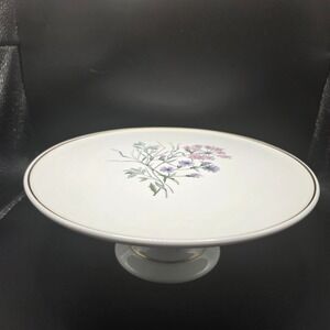 Vintage‎ Richard Ginori Italian Primavera 9 in Pedestal Cake Stand Floral  Italy